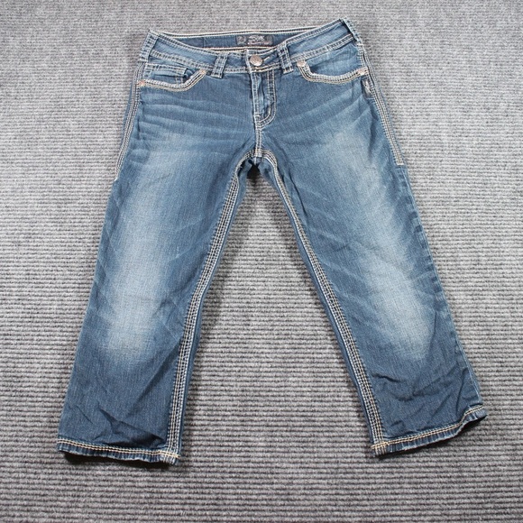 Silver Jeans Women's Straight Leg Jeans - Blue - Picture 1 of 4